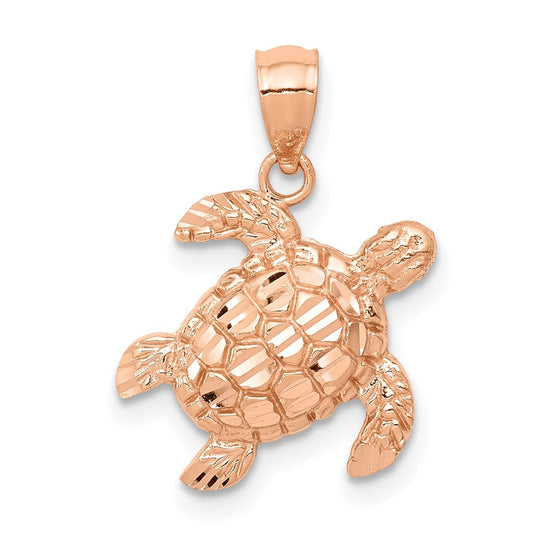 Gold Polished Turtle Pendants