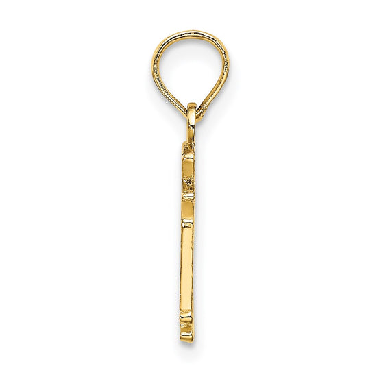 14k Polished S.F. Cable Car Charm