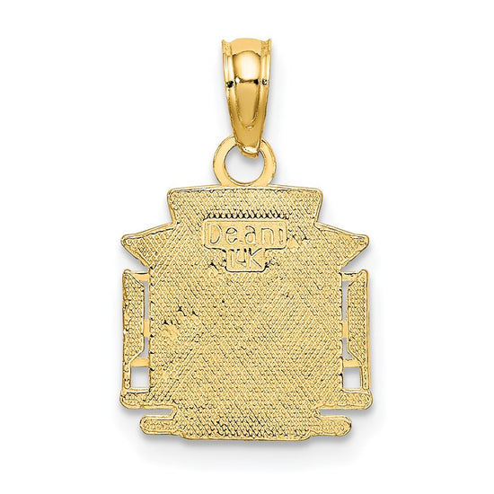 14k Polished S.F. Cable Car Charm