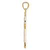 Gold Two-tone Fleur de lis Cross Pendant