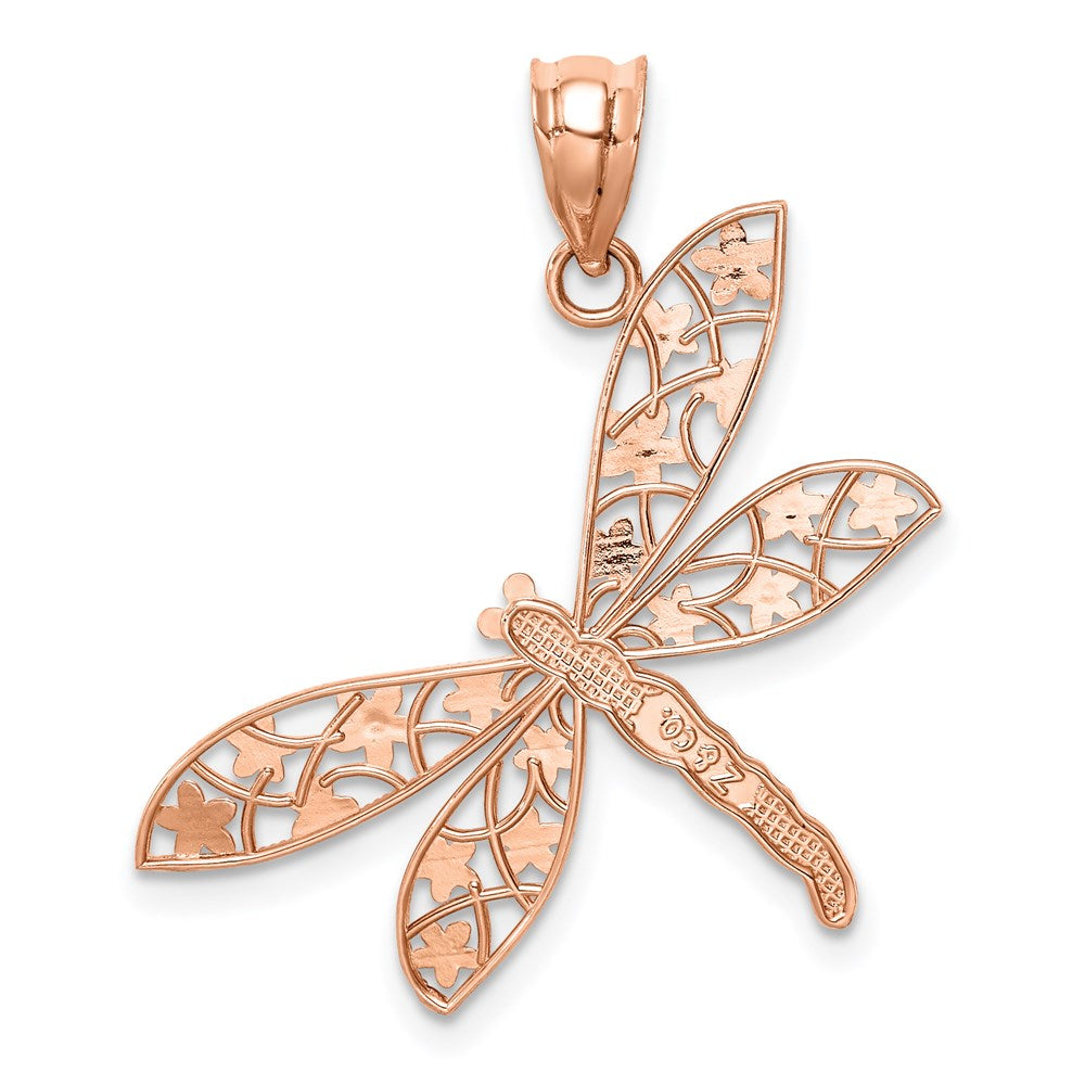 Gold Polished Dragonfly Pendants