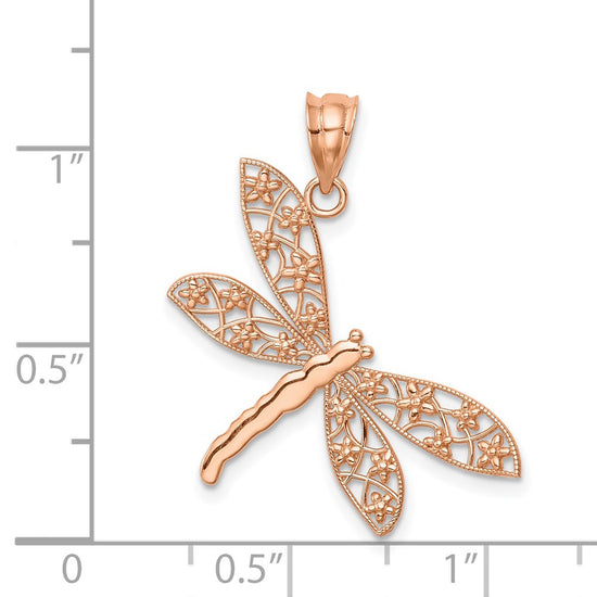 Gold Polished Dragonfly Pendants