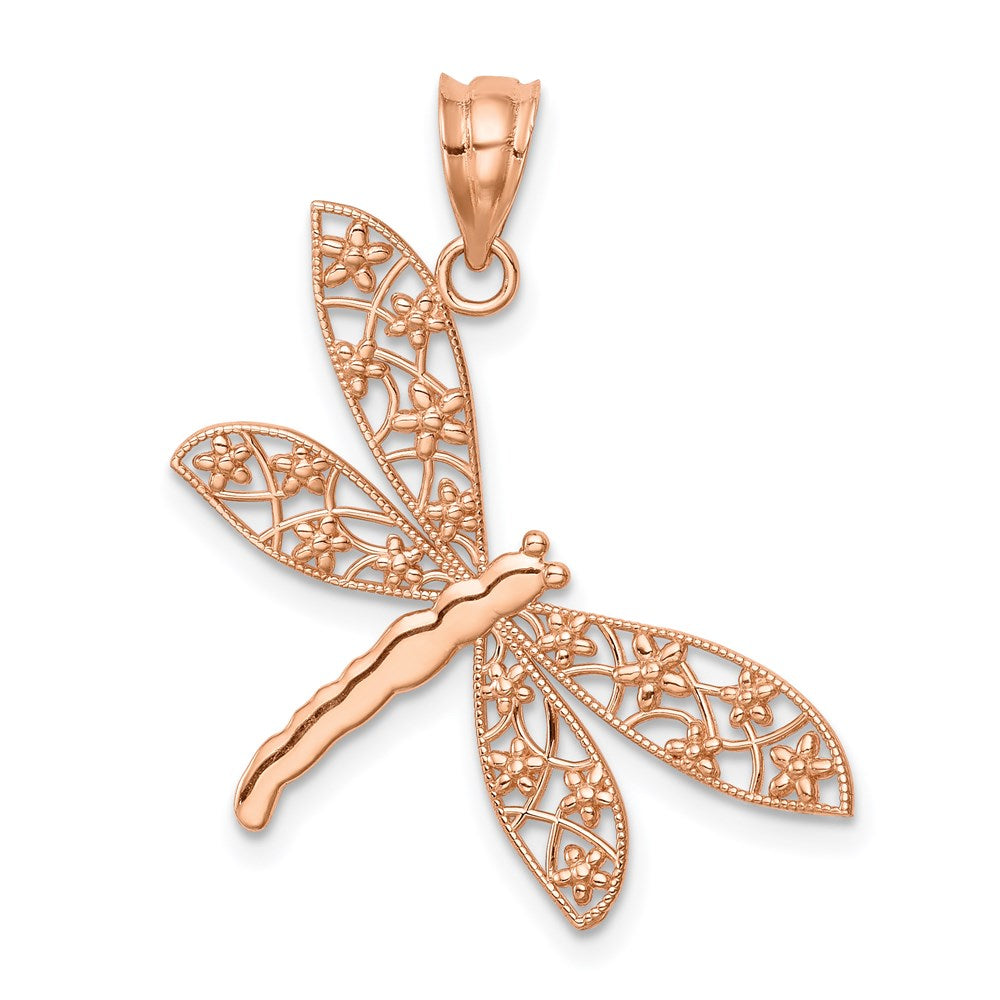 Gold Polished Dragonfly Pendants