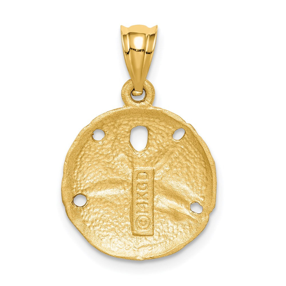 Gold Polished Sand Dollar Pendants
