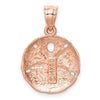 Gold Polished Sand Dollar Pendants