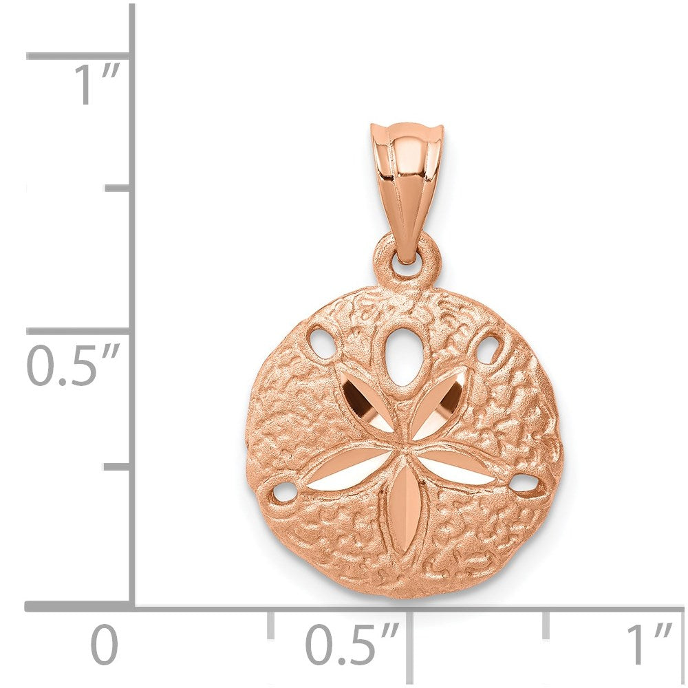 Gold Polished Sand Dollar Pendants