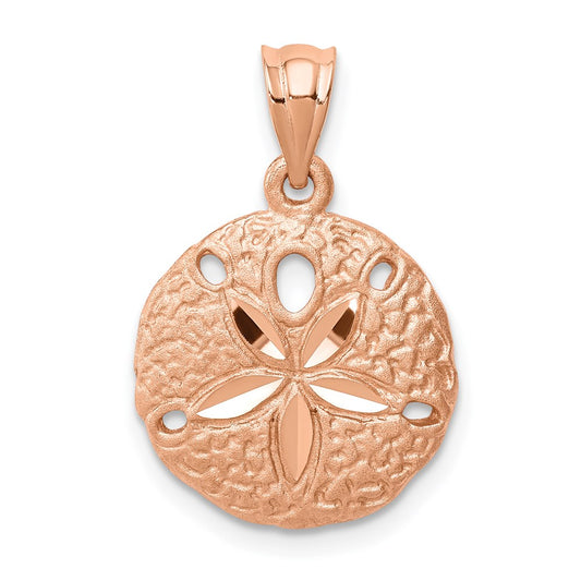 Gold Polished Sand Dollar Pendants