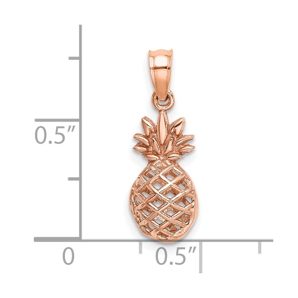 Gold Polished Pineapple Pendants
