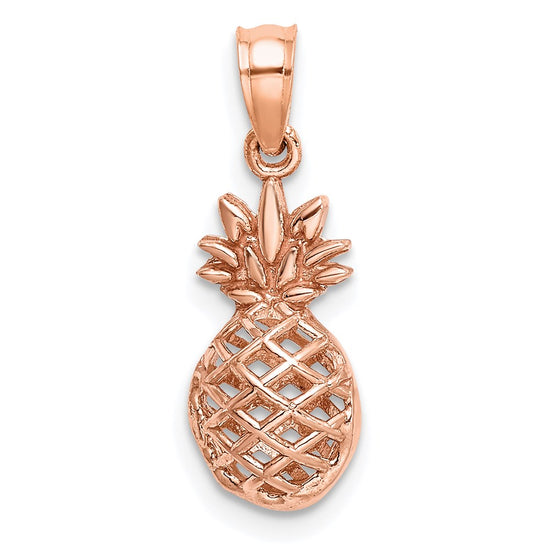 Gold Polished Pineapple Pendants