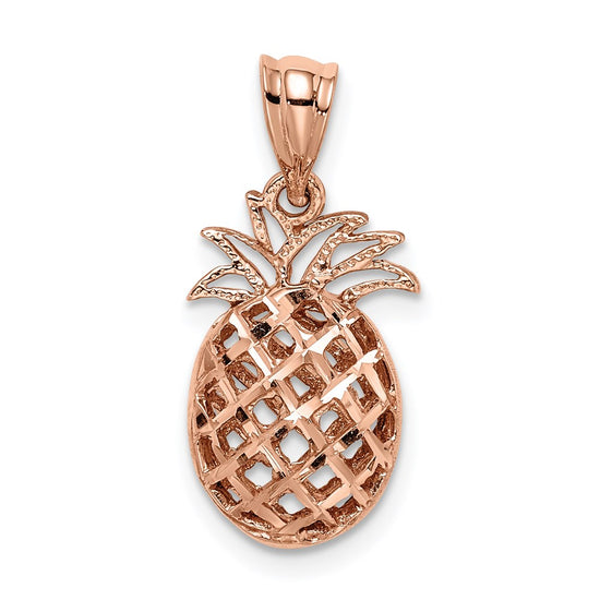 Gold Polished Pineapple Pendants