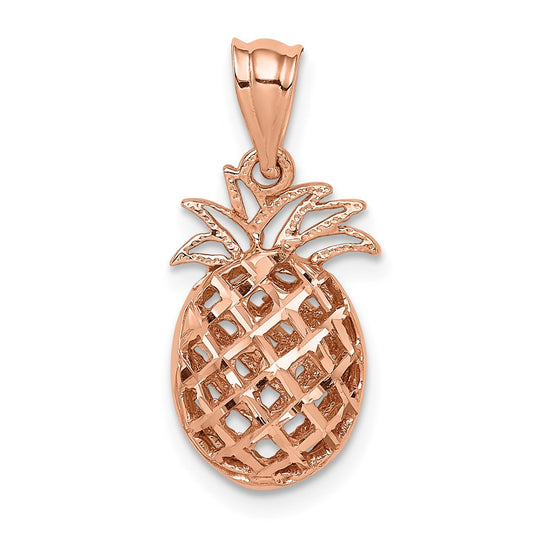 Gold Polished Pineapple Pendants