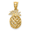 Gold Polished Pineapple Pendants