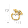14K Polished Cut-out Apple Chain Slide