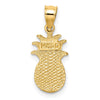 14K Brushed and Diamond-cut Pineapple Pendant