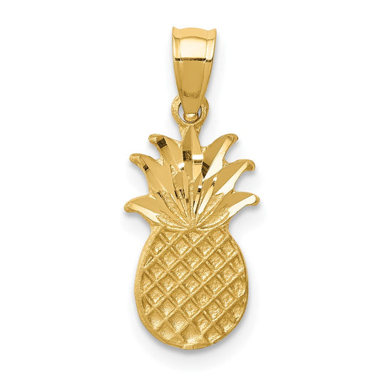 Gold Polished Pineapple Pendants