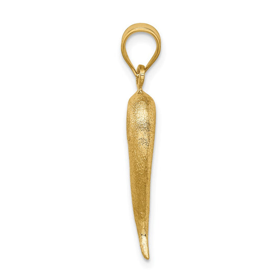 Gold Polished Italian Horn Pendants