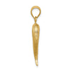 Gold Polished Italian Horn Pendants