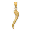 Gold Polished Italian Horn Pendants