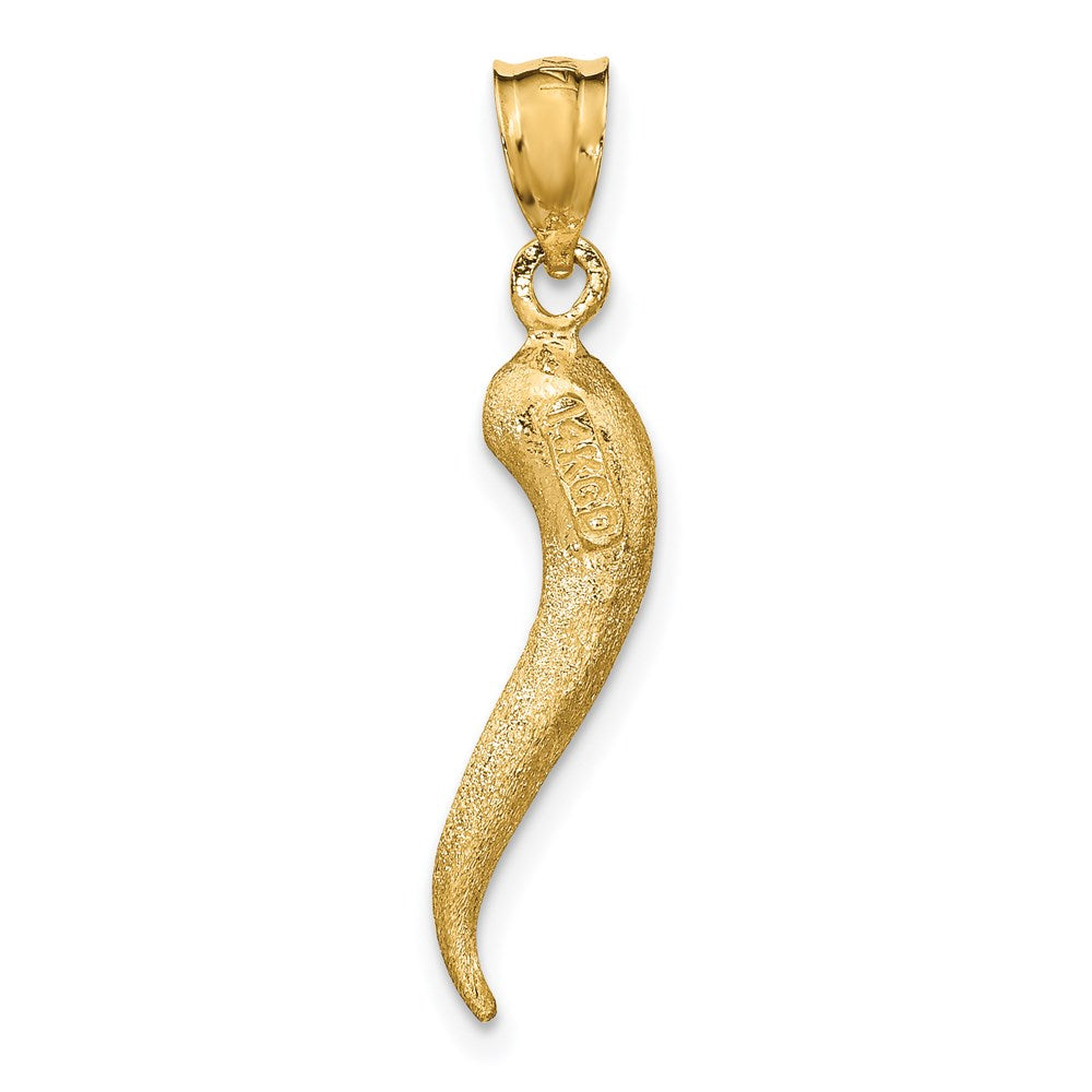 Gold Polished Italian Horn Pendants