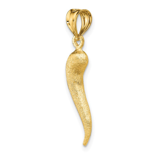 Gold Polished Italian Horn Pendants