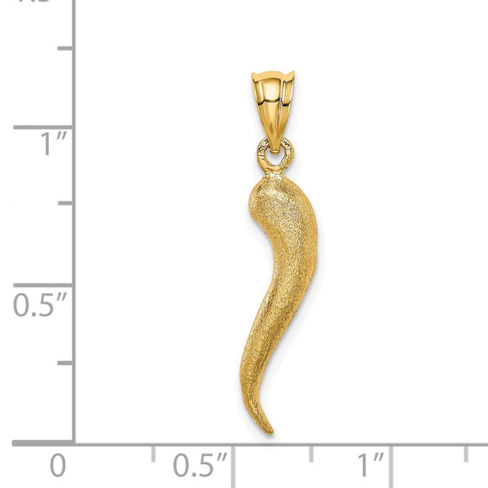 Gold Polished Italian Horn Pendants