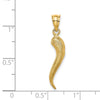 Gold Polished Italian Horn Pendants