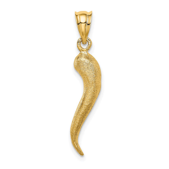 Gold Polished Italian Horn Pendants