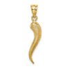 Gold Polished Italian Horn Pendants