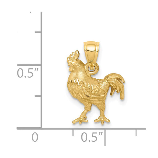 Gold Polished Rooster Pendants