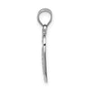 14K White Gold Polished Medical Heart Pendant