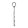 14K White Gold Polished Budded Cross Pendant