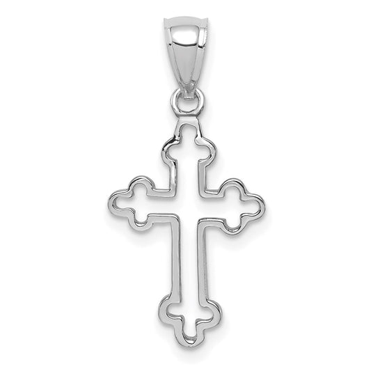 Gold Budded Cross Pendant