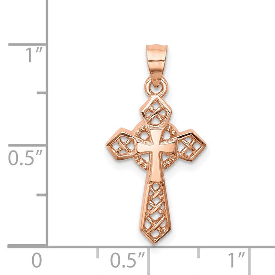 Gold Decorative Cross Pendant