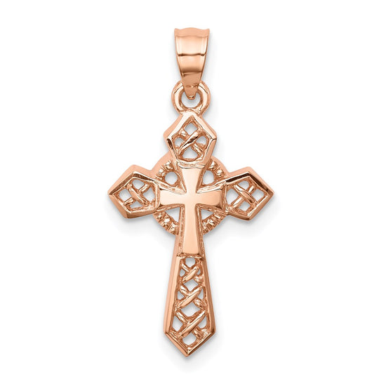 Gold Decorative Cross Pendant
