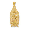 14K Polished and Textured Our Lady of Guadalupe Pendant
