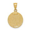 14K Brushed Diamond-Cut Virgin Mary Pendant