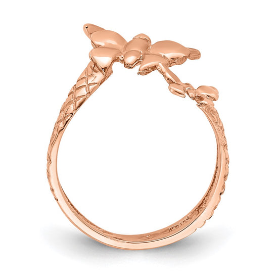 Gold Polished Butterfly Toe Ring