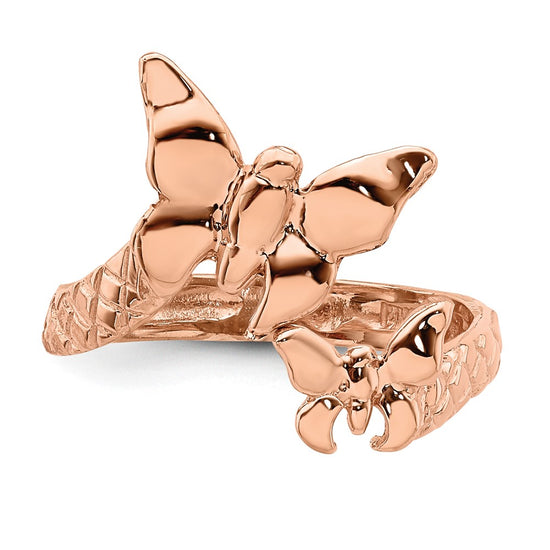 Gold Polished Butterfly Toe Ring