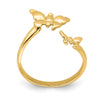 14K Polished 2 Butterflies Toe Ring