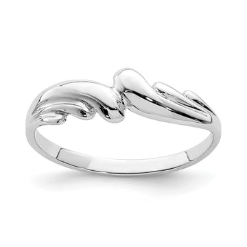 Gold Polished Wave Rings