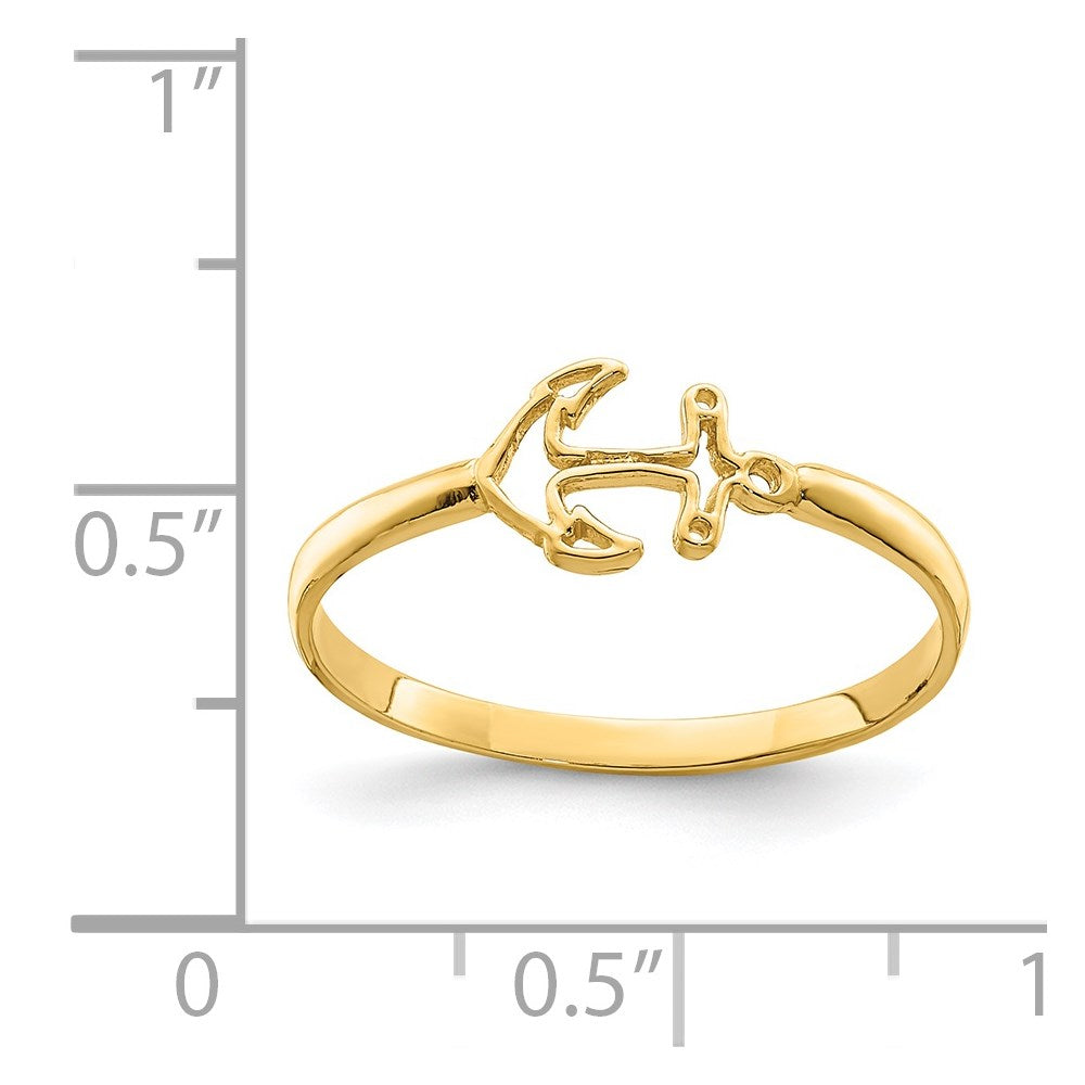 Gold Polished Anchor Rings