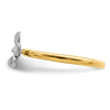 Gold Polished Plumeria Rings