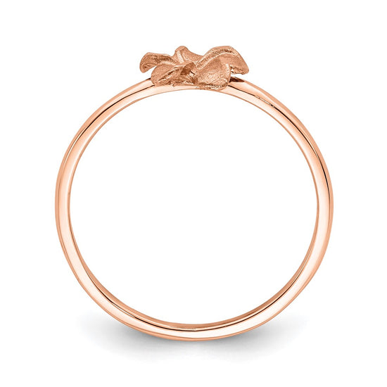 Gold Polished Plumeria Rings