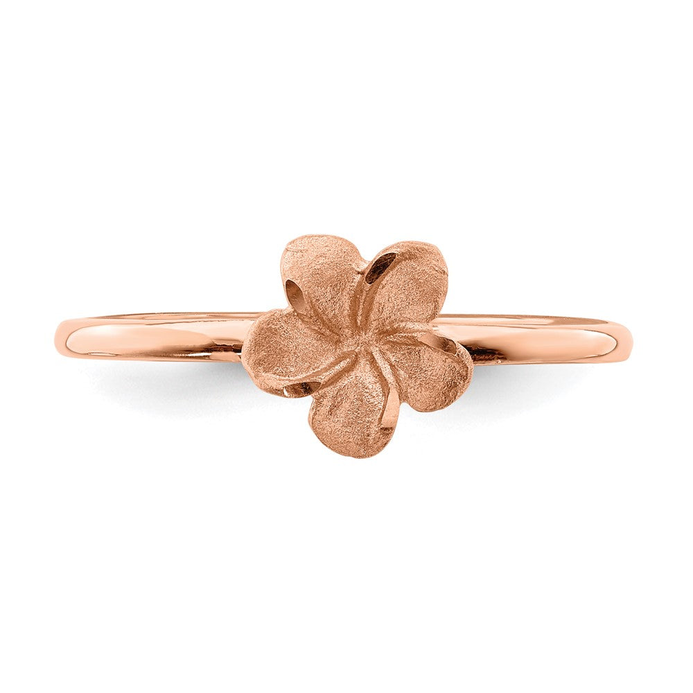 Gold Polished Plumeria Rings