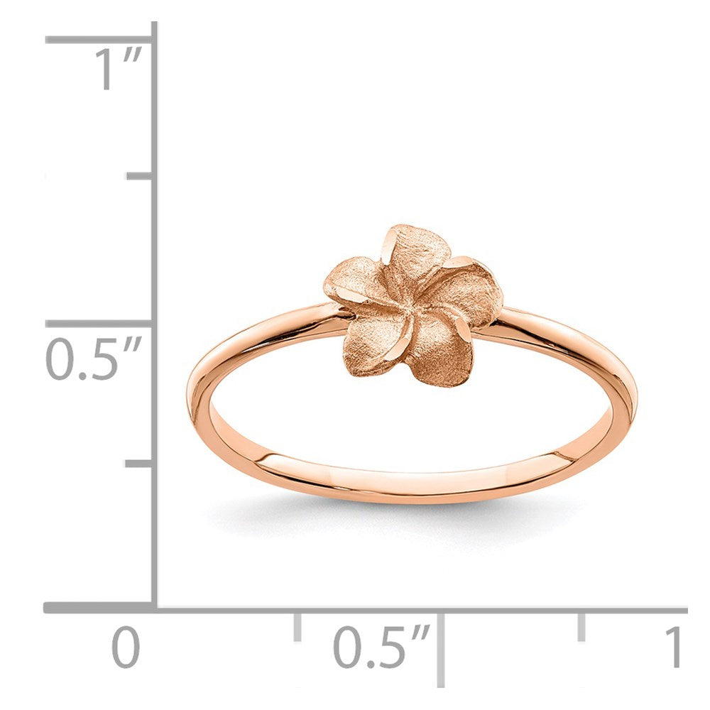 Gold Polished Plumeria Rings