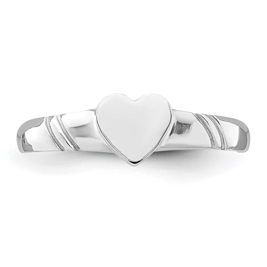 Gold Polished Children's Signet Rings