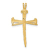 Gold Holy Matrimony Cross Pendant