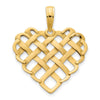 14k Fancy Woven Heart Pendant