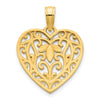 14k Fancy Filigree Heart Pendant