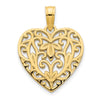 14k Fancy Filigree Heart Pendant